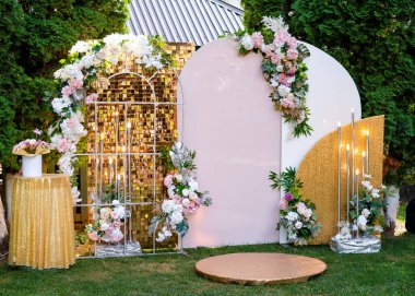 Düğündeki fotoğraf bölgesi.