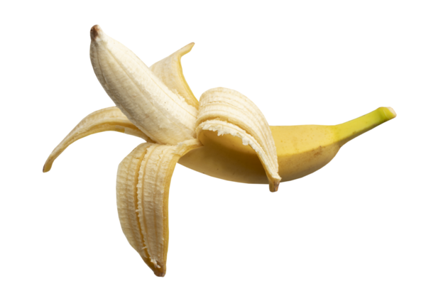 İzole edilmiş taze bir muz