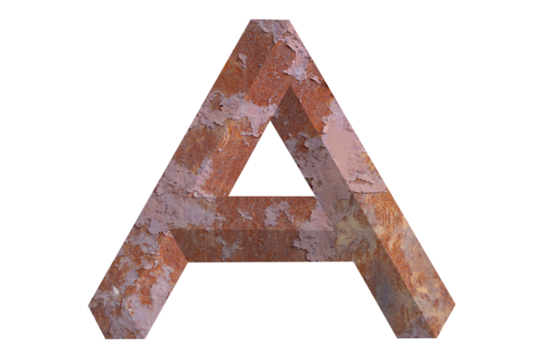 Paslı metalden yapılmış imkansız bir figür