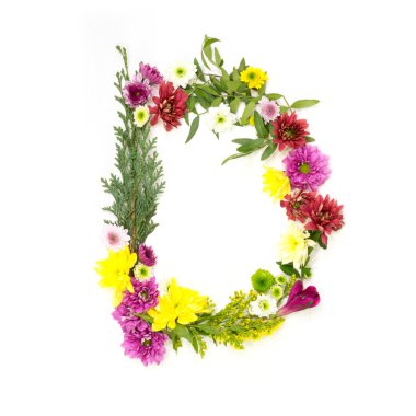 Çiçeklerden oluşan mektup