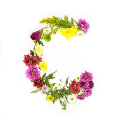 Çiçeklerden oluşan mektup