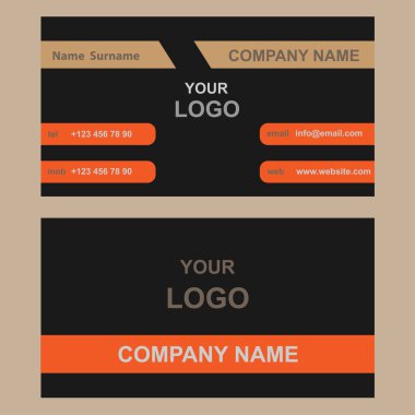 İş iş için yaratıcı kartvizit mockup vektör çizim