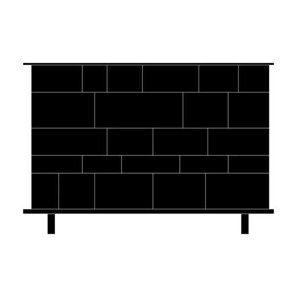 Mobilya siyah simgeler. simge vektör çizim