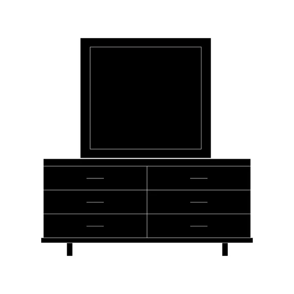 黒の家具のアイコン。アイコンのベクトル図 — ストックベクタ