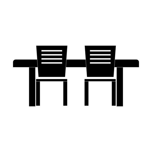 Muebles iconos negros. icono vector ilustración — Vector de stock