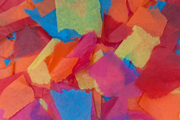 Zerrissenes farbiges Seidenpapier, Vollrahmen — Stockfoto