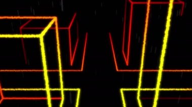 4 k Vj döngü şehir sokak yağmur hafif parçacıklar arka plan