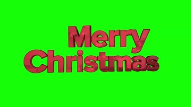 Yeşil arka planda yavaş döngü içinde 3D harfler Mutlu Noeller.