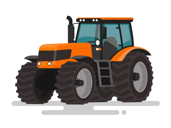 Máquinas agrícolas. O tractor sobre um fundo branco. Vecto. —  Vetores de Stock