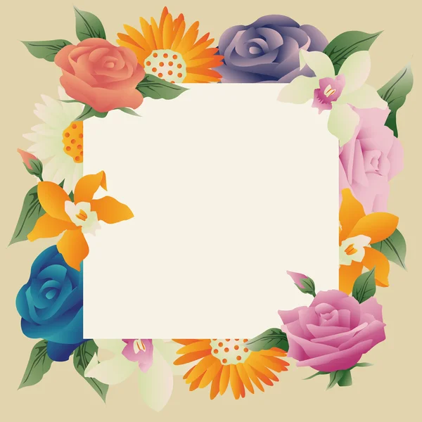 Vintage çiçek çerçeve