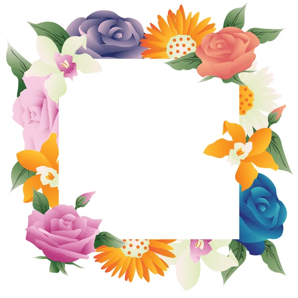 Vintage çiçek çerçeve