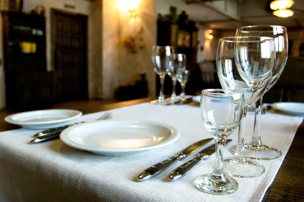 Closeup of served table — Stock Photo, Image