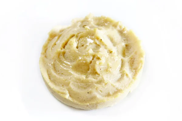 Pepper mashed potatoes with butter on white background — Stock Photo, Image