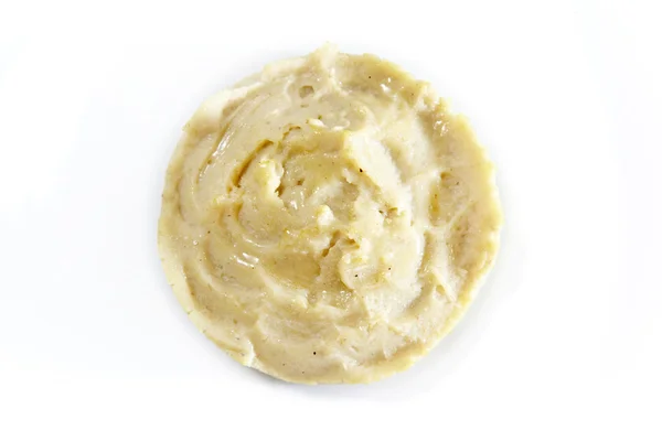 Pepper mashed potatoes with butter on white background — Stock Photo, Image