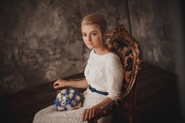 Gelin portre. Düğün fotoğraf çekimi