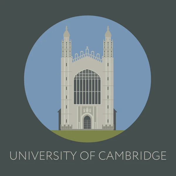 University of Cambridge, flatformdesign vektorillustrasjon stockvektor