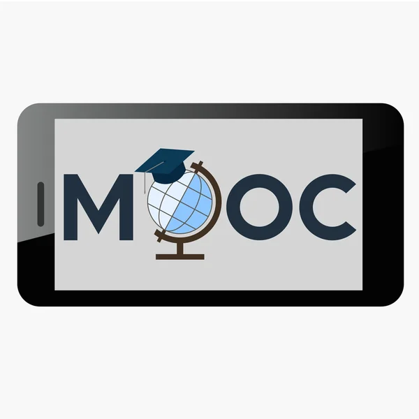 Mooc, 대규모 오픈 온라인 코스 — 스톡 벡터