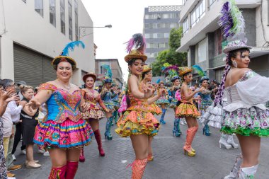 1 Şubat 2026, Lima, Peru. Lima 'nın ana meydanında Candelaria Bakiresi bayramını kutluyoruz..