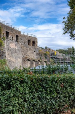 Pompeii, İtalya - 14 Ekim 2025: Pompeii arkeolojik kalıntıları, UNESCO, Campania, İtalya