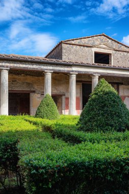 Pompeii, İtalya - 14 Ekim 2025: Pompeii arkeolojik kalıntıları, UNESCO, Campania, İtalya