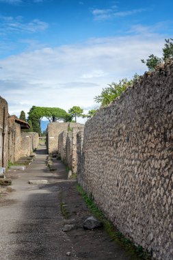 Pompeii, İtalya - 14 Ekim 2025: Pompeii arkeolojik kalıntıları, UNESCO, Campania, İtalya