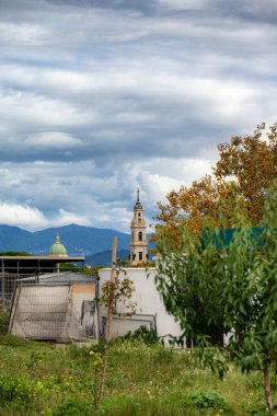 Napoli yakınlarındaki Pompeii 'nin ünlü antika sitesi. Vezüv Dağı 'nın püskürmesiyle tamamen yok oldu.. 