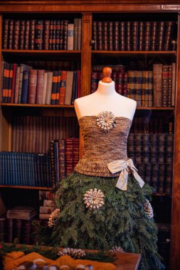 Yeni Kale, Kostelec nad Orlici - 13 Aralık 2025: Kostelec nad Orlici 'deki İmparatorluk Şatosu Noel için süslendi.