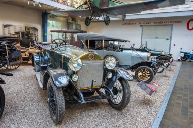 Prague, Czechia - October 14, 2025: The Laurin and Klement RK M was a famous sports car, a version of the RK model, modified for Count  Kolowrat, with a powerful 4.7-liter four-cylinder OHV engine