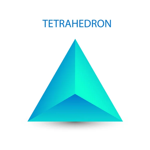 Векторный Синий Тетрагедрон Дисками Игры Значком Дизайном Упаковки Логотипом Мобильным — стоковый вектор