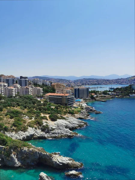 Beau Panorama Sur Station Balnéaire Mer Égée Kusadasi Turquie — Photo