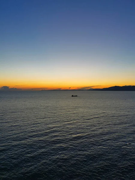 Belo Pôr Sol Sobre Mar Egeu — Fotografia de Stock