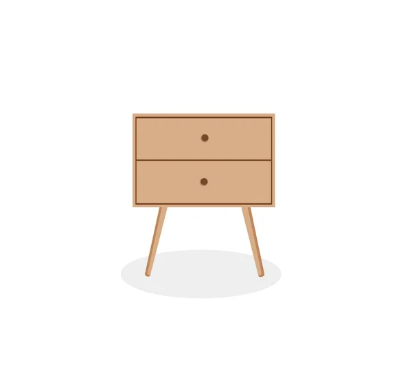 Mesa de cabeceira para um apartamento, casa, quarto. Ilustração vetorial em estilo de desenho animado plano. — Vetor de Stock