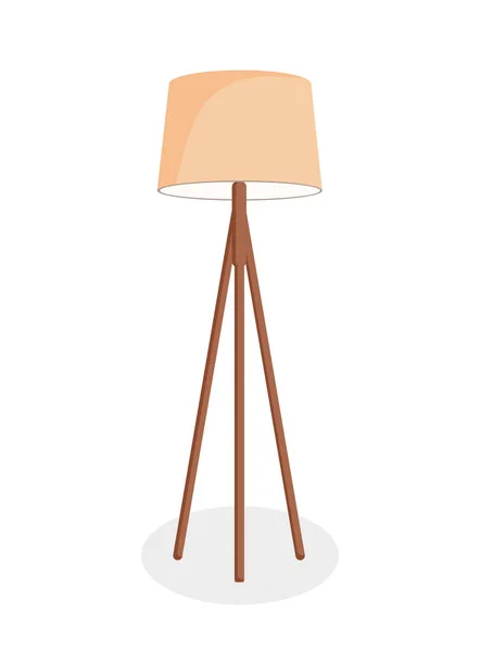 Lampe Avec Lampadaire Sur Fond Isolé Lustre Pour Intérieur Moderne — Image vectorielle