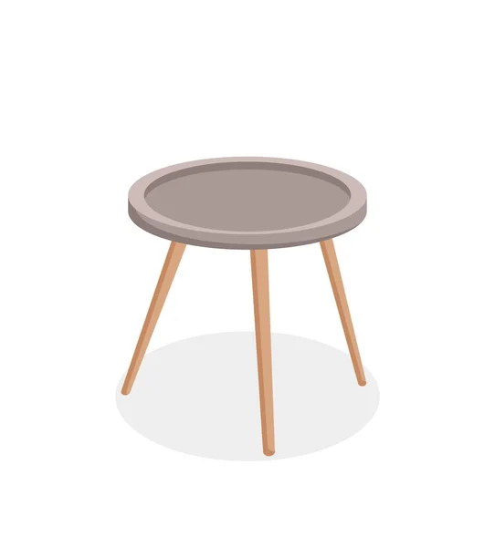 Table Basse Tabouret Sur Fond Blanc Isolé Illustration Vectorielle Des — Image vectorielle