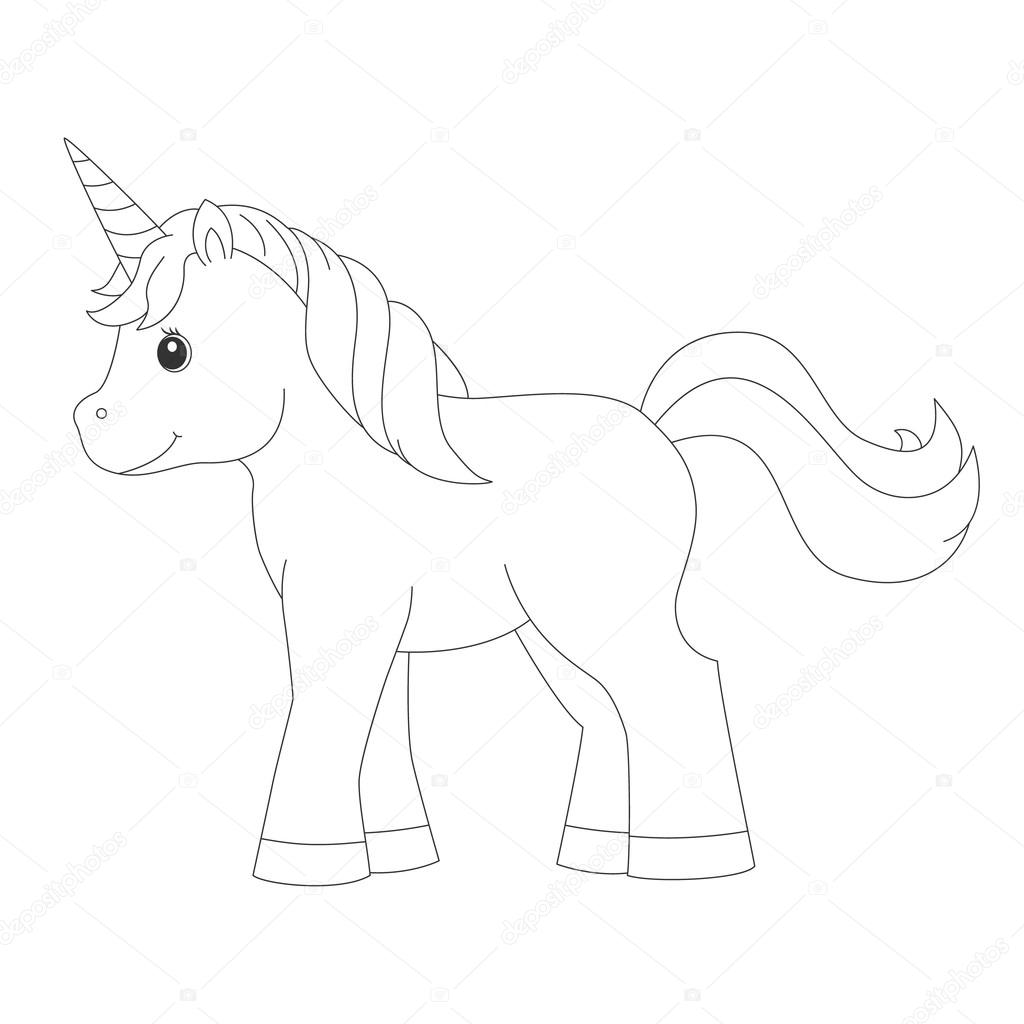 Boyama Kitaby Unicorn Resmi Boyama Resim Cizmek