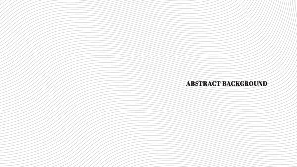 Abstract black lines template on white background. Wavy lines.