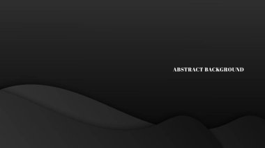 Soyut siyah renk sıvısı ve koyu arkaplanda gölge. Dinamik şekiller bileşimi. 