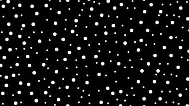 Siyah arkaplanda soyut beyaz daire deseni. Nokta deseni.