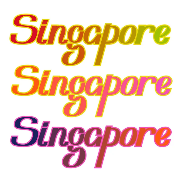 Singapore bunte Buchstaben Titel — Stockvektor