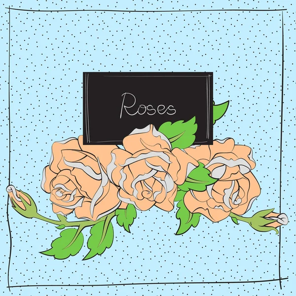 Ładny róż na jasnoniebieski — Zdjęcie stockowe