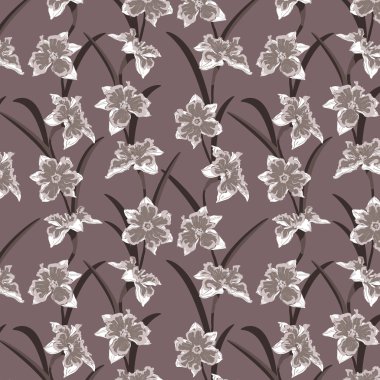 Nergis sorunsuz vektör desen