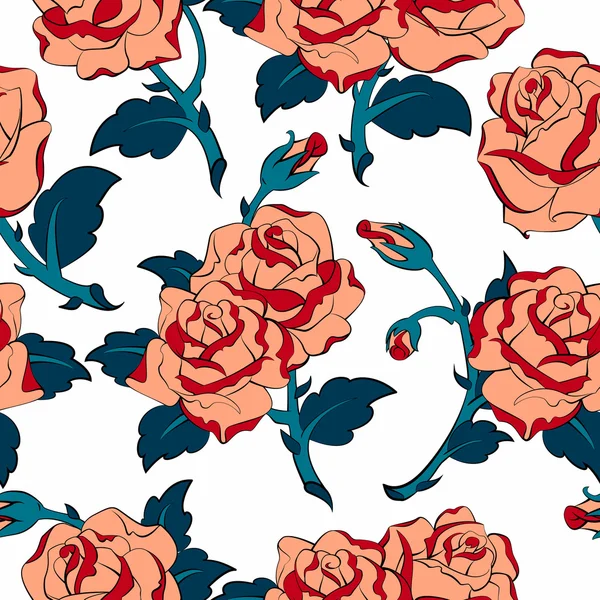 Розы свадебная открытка тема — стоковый вектор