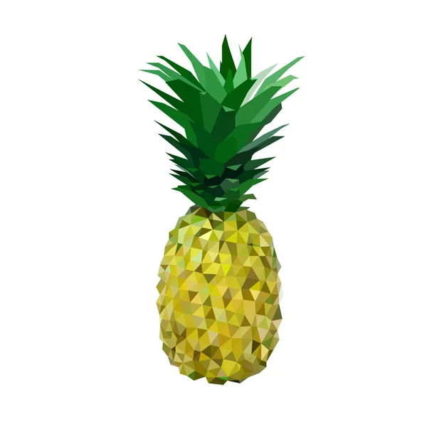 Basso poligono ananas ingiallito — Vettoriale Stock