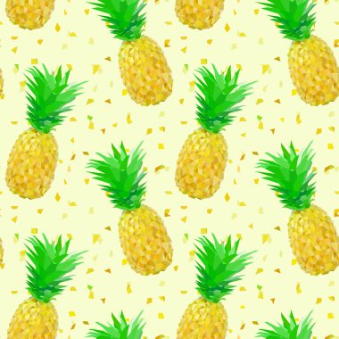 seyrek düşük Poli ananas desen