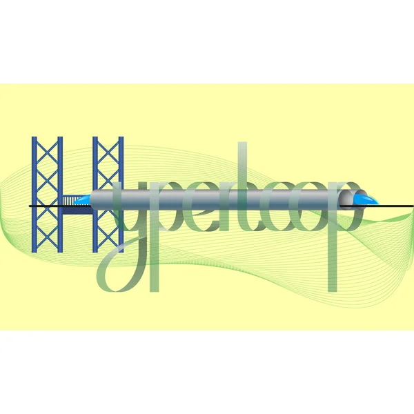 şeffaf hyperloop fütüristik yazı