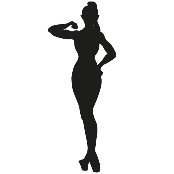 Fitness bikini girl icon — Stock Vector