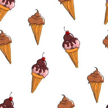 Dondurma sorunsuz vektör desen