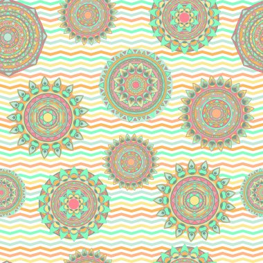 Mandala sorunsuz vektörel desenler