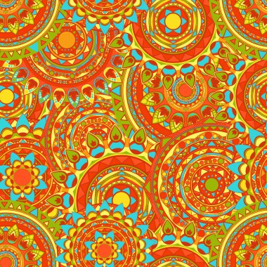 Mandala sorunsuz vektörel desenler