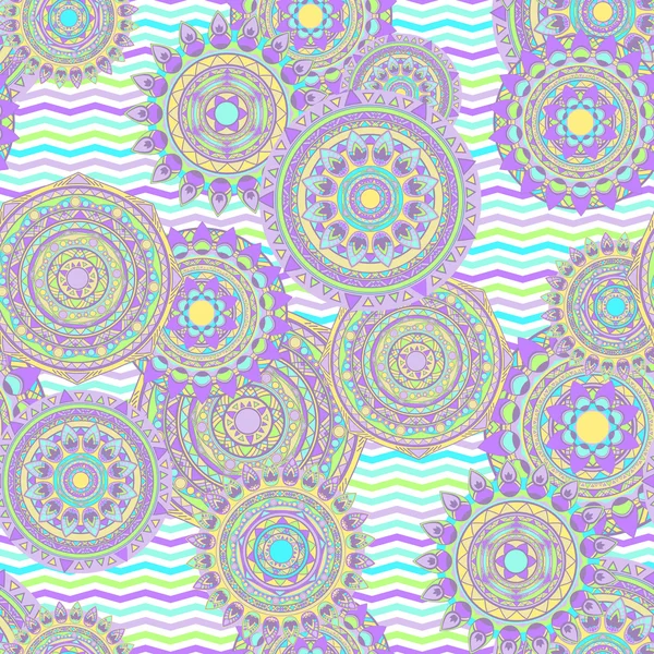 Mandala motif vectoriel sans couture — Image vectorielle